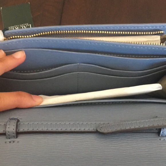 NWT Lauren Ralph Lauren Periwinkle Blue Crossbody - Picture 7 of 8